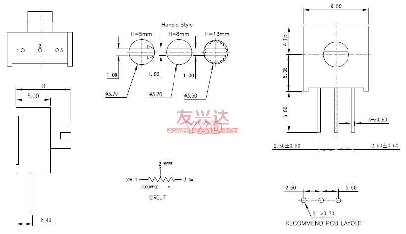 3386電位器_3386W_技術參數(shù)